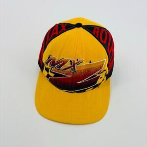 Vintage Ski Doo Rotax Racing Hat Cap Snapback Mens Yellow Black 90s Snowmobile
